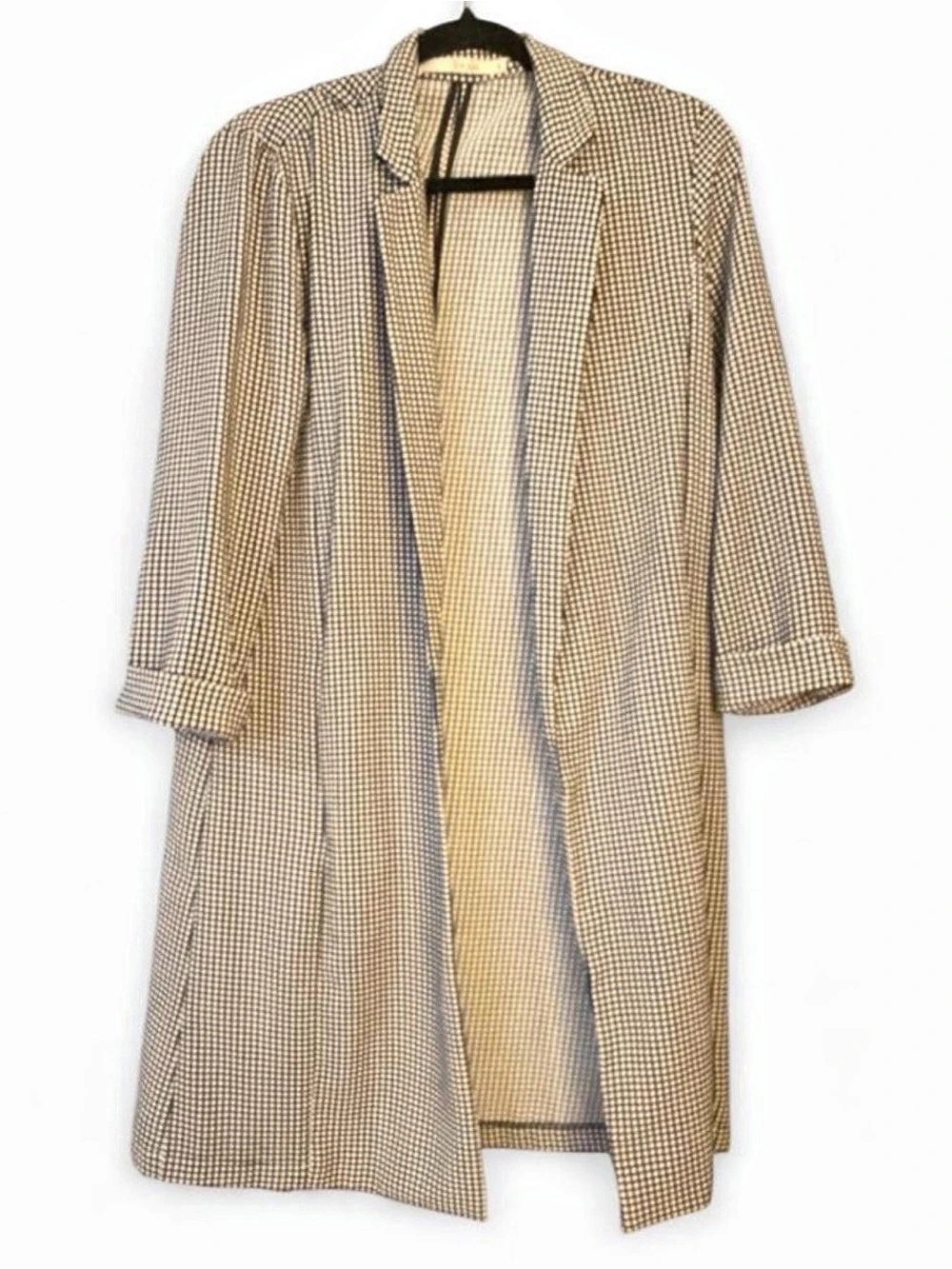Have black & white longline blazer/duster jacket